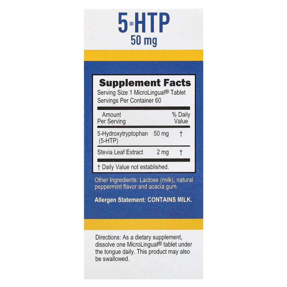 Superior Source, 5-HTP, 50 мг, 60 быстрорастворимых таблеток MicroLingual®