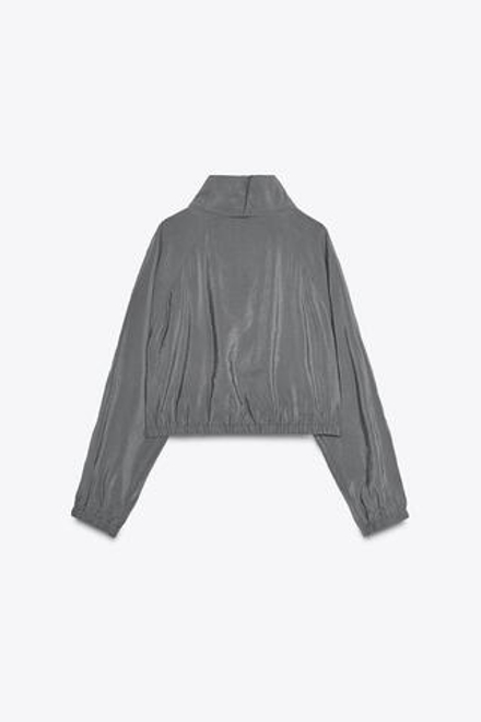ZARA КУРТКА, СИНИЙ С МЕЛАНЖЕВЫМ ЭФФЕКТОМ