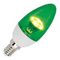 Лампа светодиодная 3W R36 E14 - цвет Зеленый