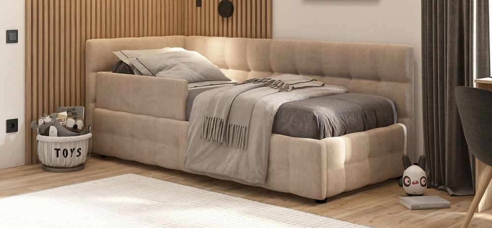 Кровать Босс мини велюр Monolit латте