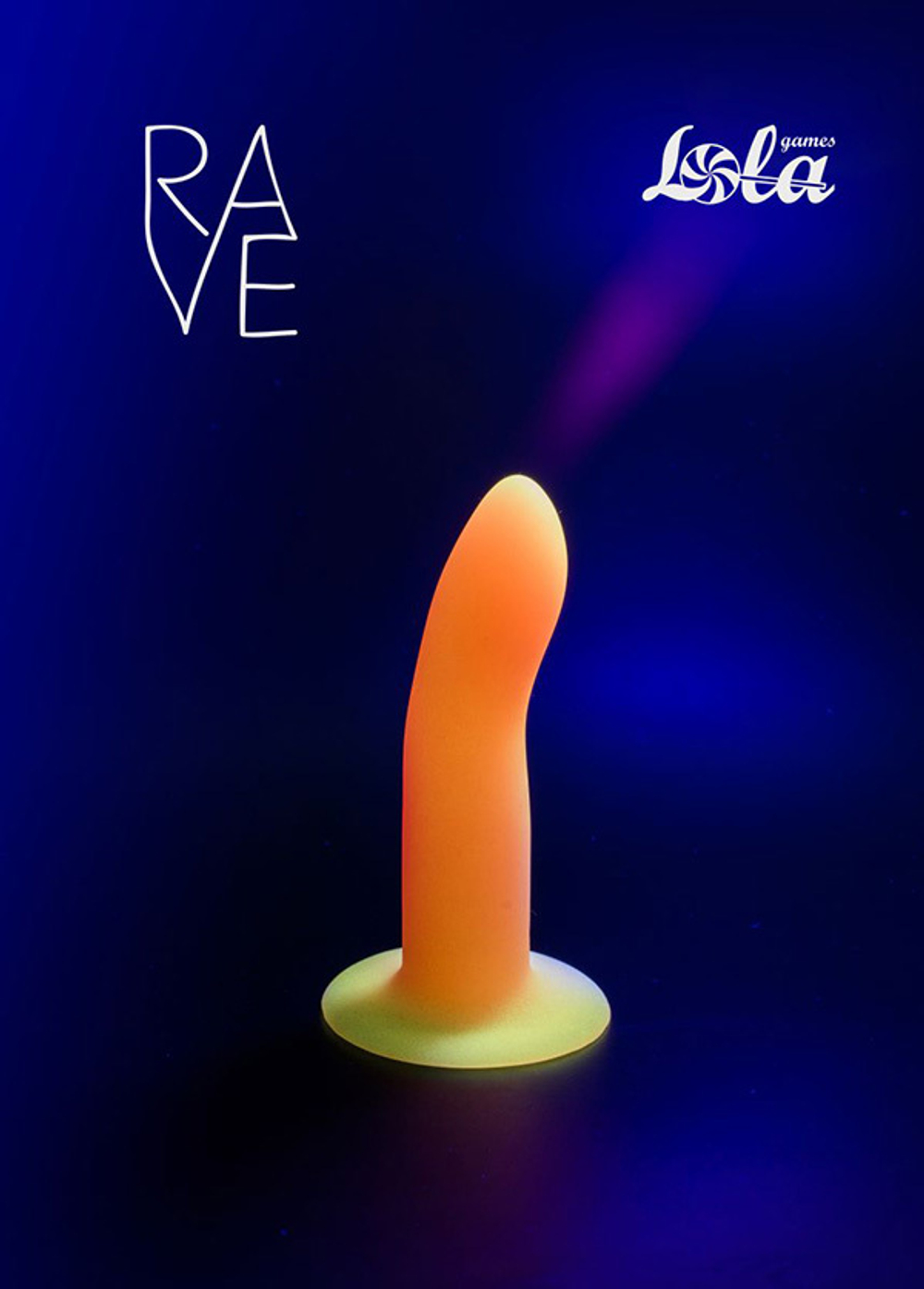 Розовый светящийся в темноте дилдо 13,3см Lola Games Rave Light Keeper 5012-01lola