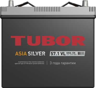 TUBOR Asia SILVER 6СТ-57 аккумулятор