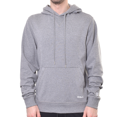 Мужская теннисная кофта Wilson Triblend Hoodie - med heather grey