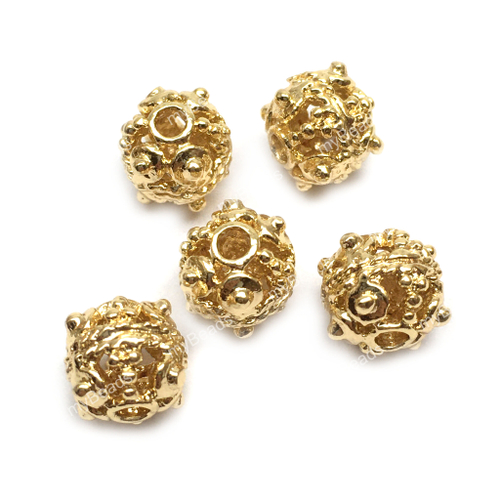 Бусины "Рожок" 8 мм, позолота