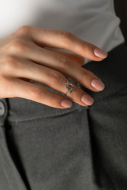 Фаланговое кольцо "Веточка"