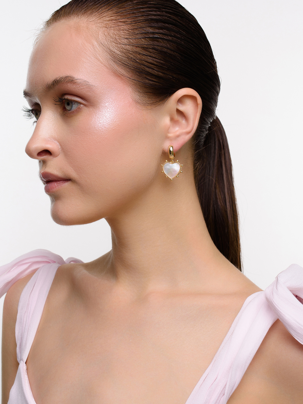 Серьги "Heart ball" Gold