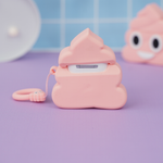 Чехол для AirPods1/2 Какашка, розовый