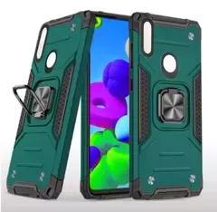 Противоударный чехол Strong Armour Case с кольцом для Honor 10 Lite / Huawei P Smart 2019 (Зеленый)