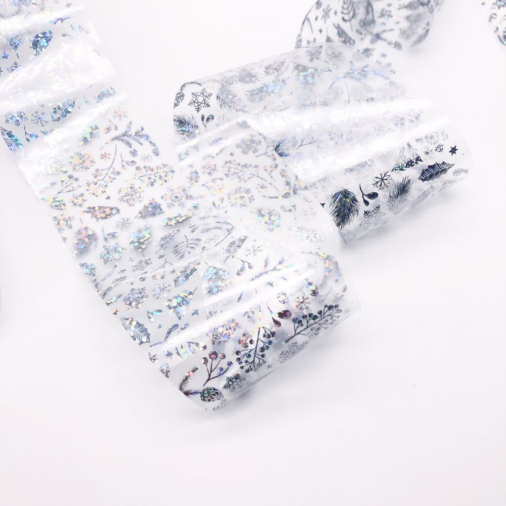 Zoo Фольга для литья переводная Серебро Микс 1452, 4х50см, прозрачная