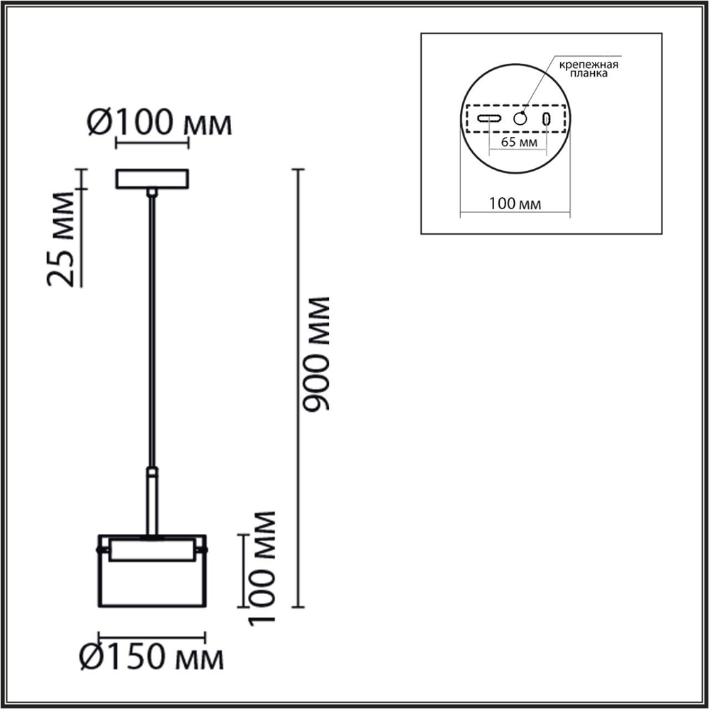 8232/1 LN COMFI Подвес 1*10W IP20 220V NATALINA