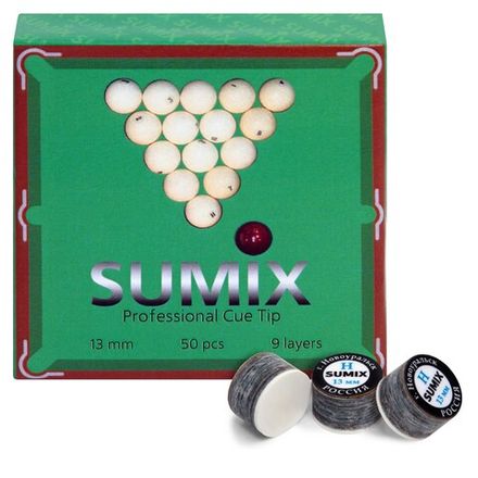 Наклейка для кия SUMIX ø13мм Hard с фиброй 1шт.