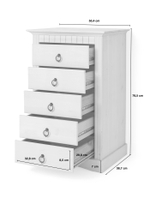 Комод Неаполь из натурального дерева с 5-ю ящиками, эвкалипт