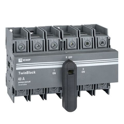 Рубильник 40A 3P реверсивный c рукояткой для прямой установки TwinBlock EKF
