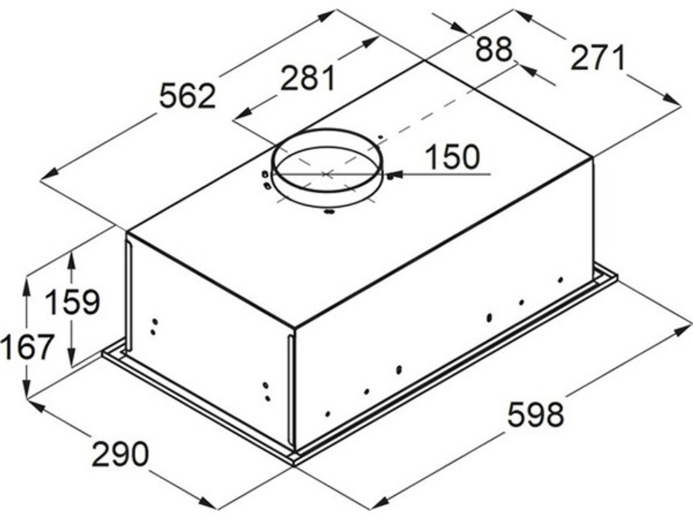Вытяжка MAUNFELD Crosby 850LED нерж. сталь