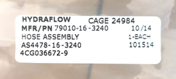 Hose assembly (шланг в сборе) AS4478-16-3240