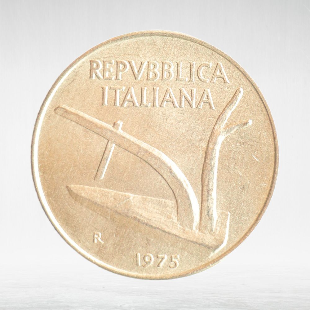 Italy 10 Lire 1975 R, VF