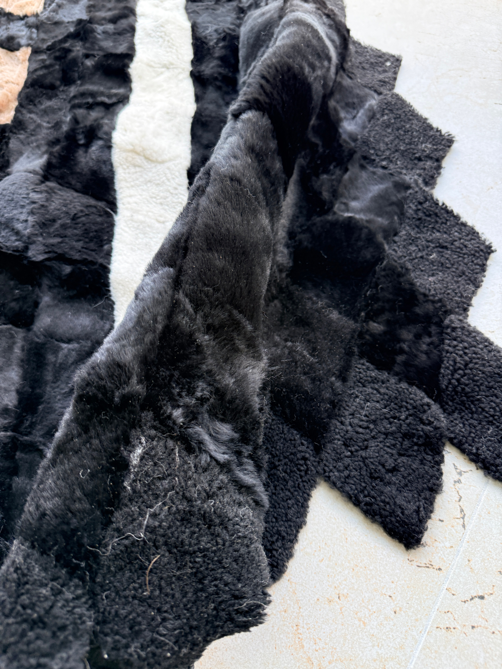 Покрывало меховое ковер из шкуры овчины