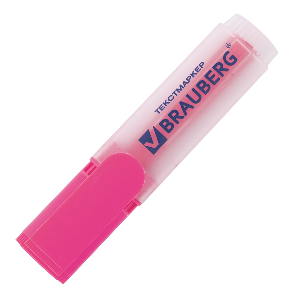 Текстовыделитель BRAUBERG "FLUO" красный линия 1-5 мм (10 штук в упаковке)