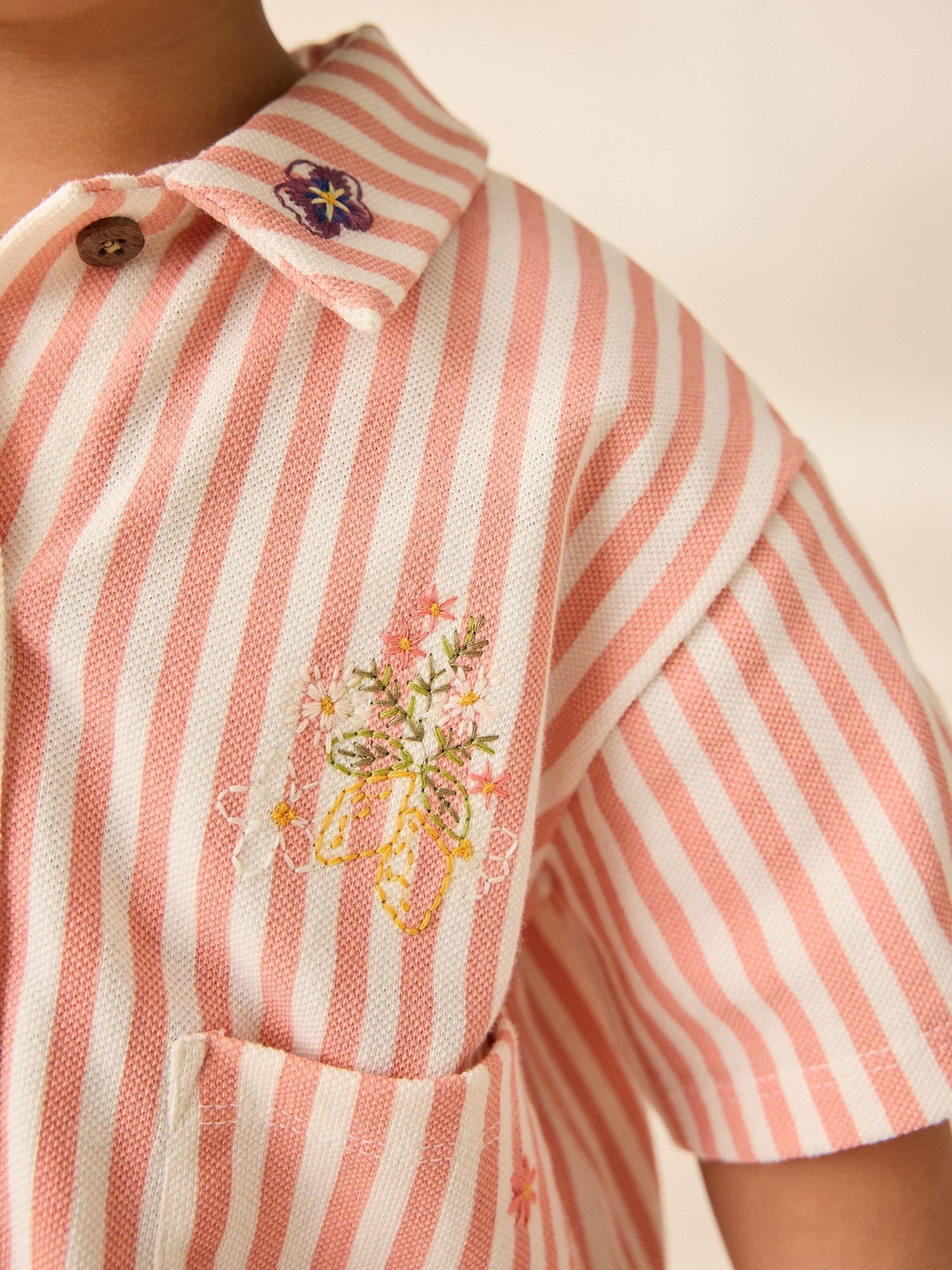 Рубашка с коротким рукавом и юбка в комплекте для девочки Next AG9-825, Розовый