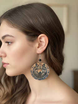 Серьги Волк