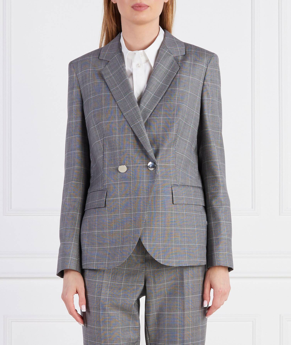 хлопковый пиджак jamata BOSS BLACK - серый(50494419)