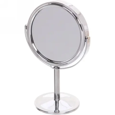 Зеркало настольное на ножке «Beauty», двухстороннее с увелич., круг, 14см, d-8см