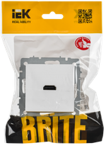 BRITE Розетка HDMI РHDMI-0-БрАБ арктический белый IEK
