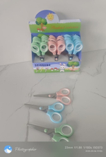 Ножницы детские, 13см, круглые ручки, пастельные цвета, 3 цвета микс