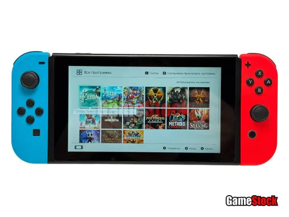 Игровая приставка Nintendo Switch Rev 2 HAC-001(-01) (Карта 128гб, прошитая)