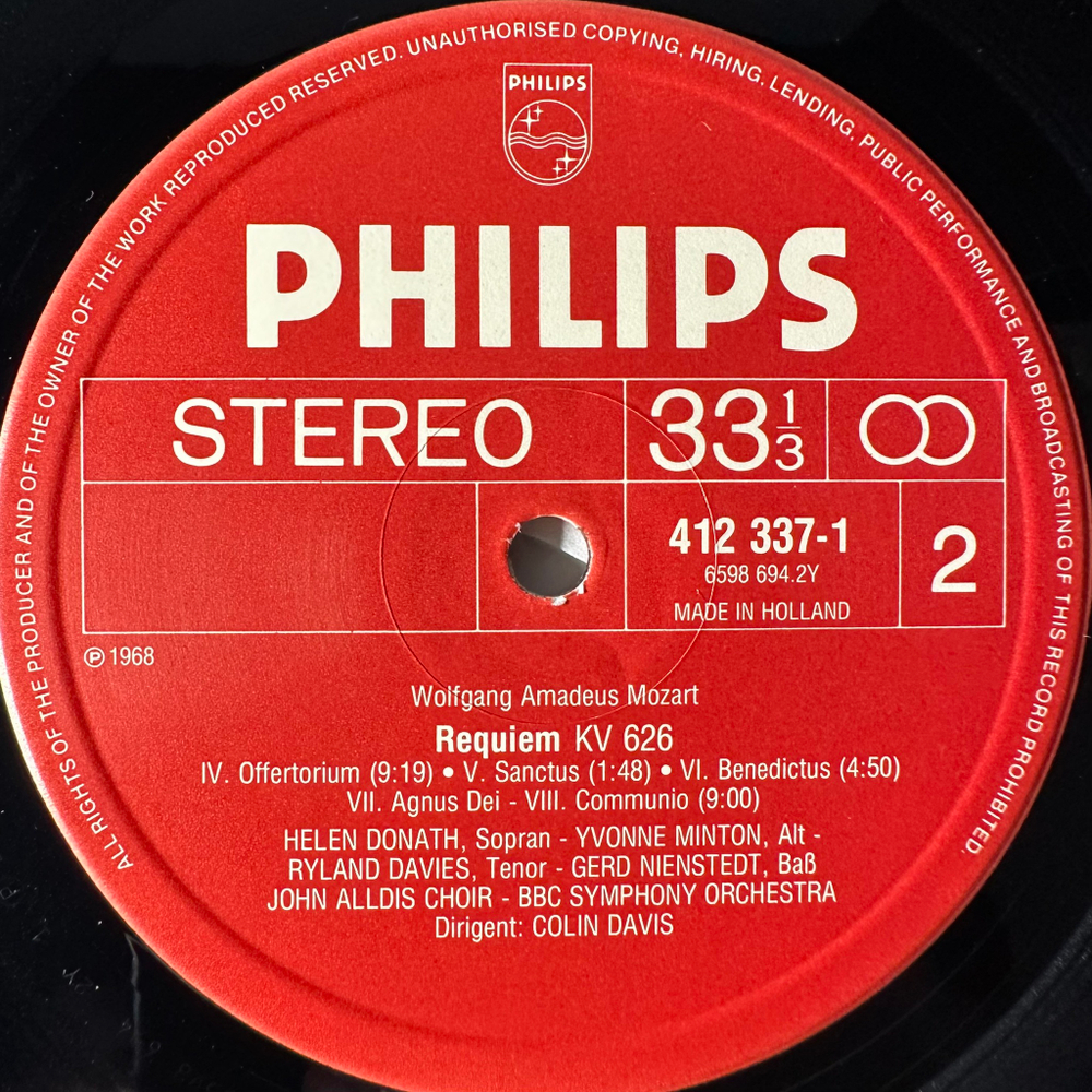 Моцарт - Реквием / Большая месса 2LP (Голландия)