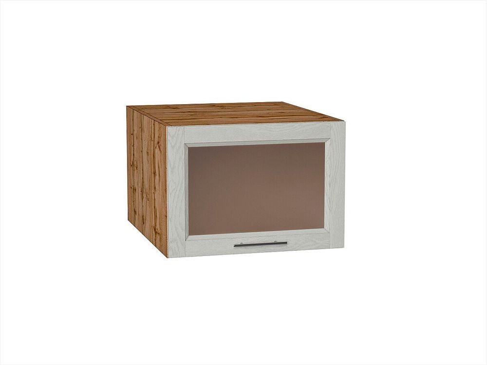 Шкаф верхний горизонтальный остекленный глубокий Сканди