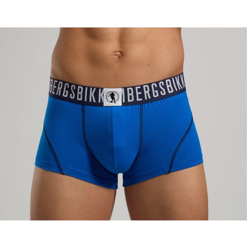 Мужские трусы хипсы синие набор 2 в 1 Bikkembergs FASHION PUPINO BKK1UTR06BI