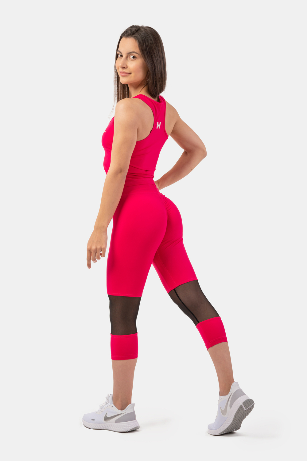 Леггинсы HIGH-WAIST ¾ LENGTH SPORTY LEGGINGS 406 Розовые