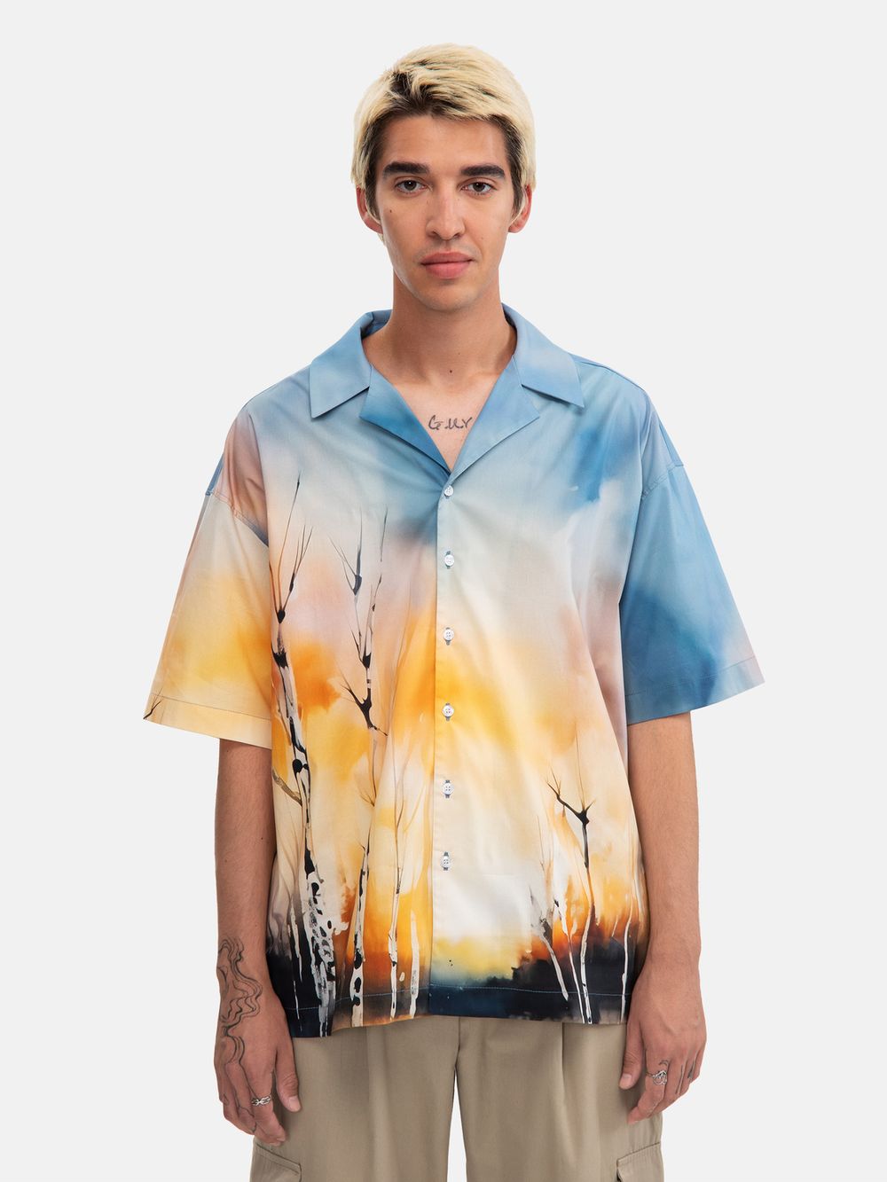 Рубашка Яндекс Гавайская желтая