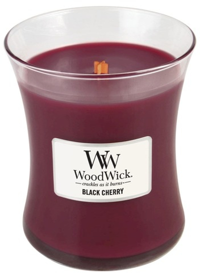 WOODWICK MEDIUM HOURGLASS BLACK CHERRY CANDLE 275 GR