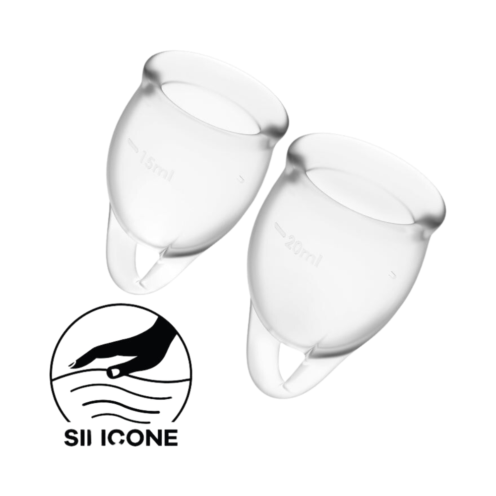 Менструальные чаши Feel confident от Satisfyer (15 и 20 мл)