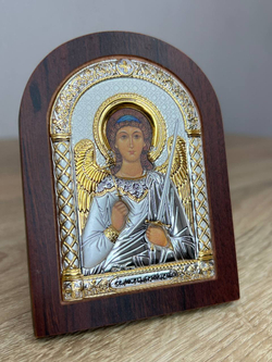 Ангел Хранитель, икона арочная, красное дерево 105х140