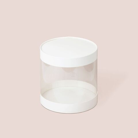 Коробка для торта, Тубус Белый, Д20 см, В 20 см