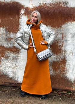 Платье Assassin /горчица / начес