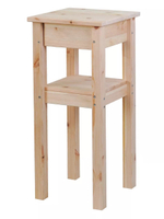 Стеллаж, 33х33х75, Ральф, для игрушек, для книг, с ящиком, из массива дерева, Dipriz