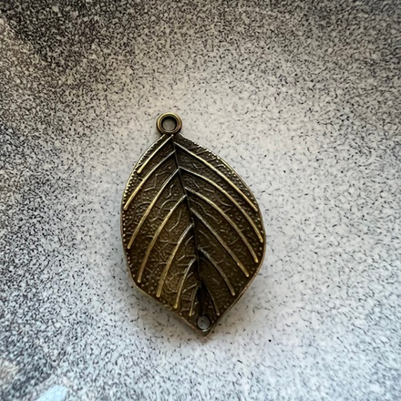 Коннектор дерево-лист. Античная бронза. Фурнитура для изготовления украшений и аксессуаров.