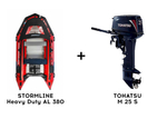 Лодка ПВХ STORMLINE Heavy Duty AL 380 + 2х-тактный лодочный мотор TOHATSU M 25 S