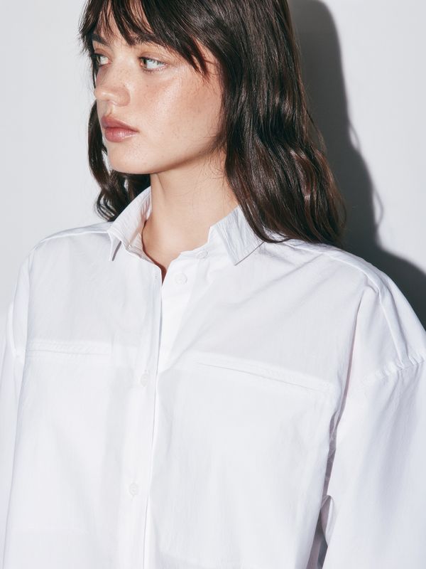 Рубашка из жатого хлопка 