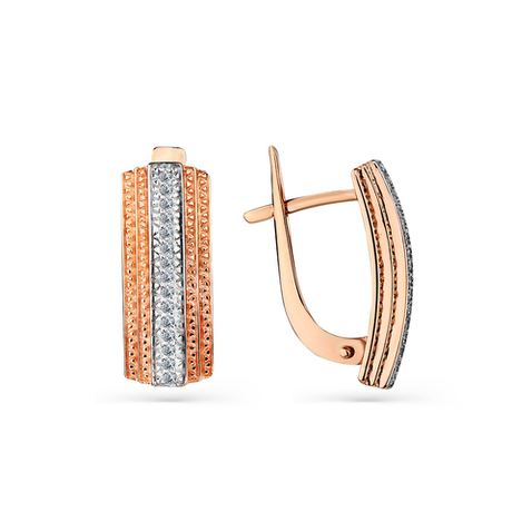 Серьги из золота 585 пробы с Фианит