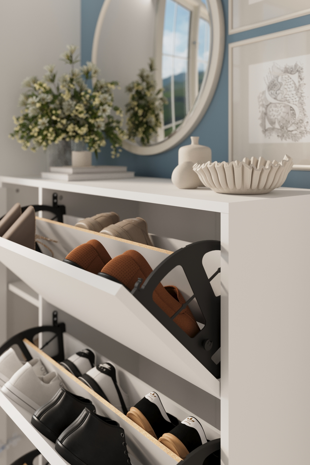 Стеллаж для обуви GIZEM - антрацит