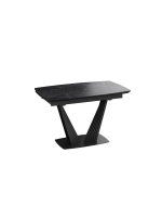 Стол кухонный Черный муар мрамор 130(190)х80х76 см