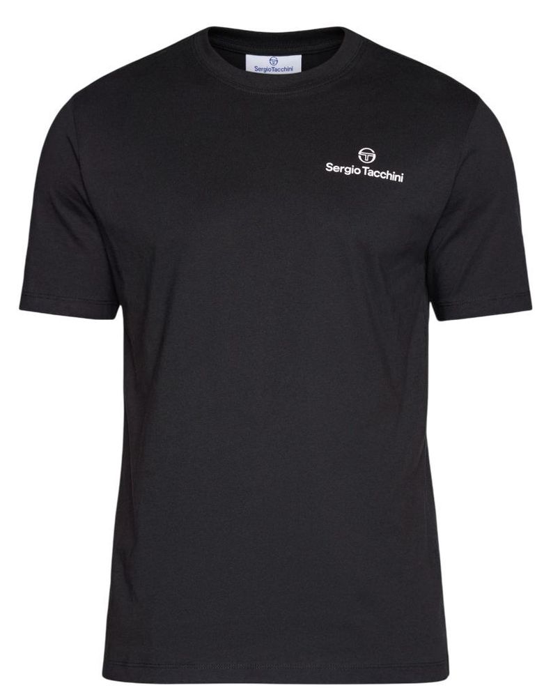 Мужская теннисная футболка Sergio Tacchini Bold 024 - чёрно/белая