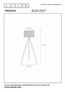 Торшер Lucide Tagalog 21729/81/30