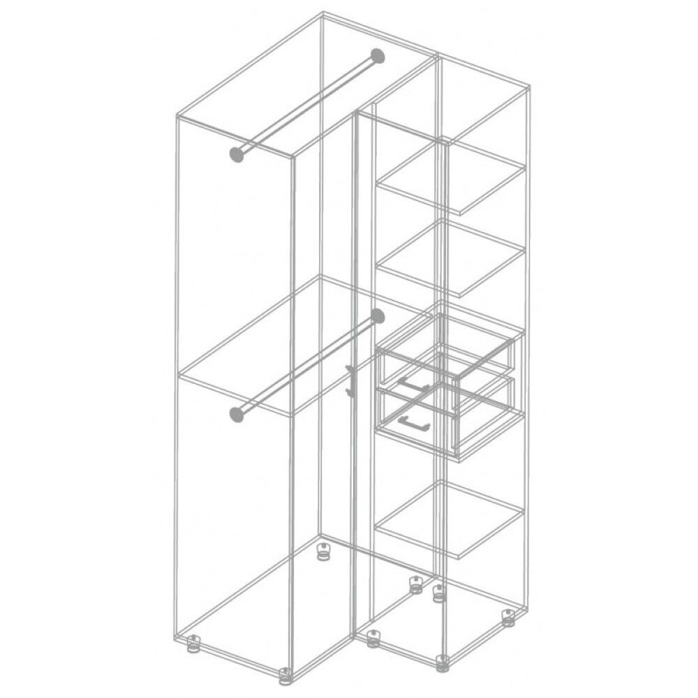 Шкаф 2-ств угловой МС "Анита"