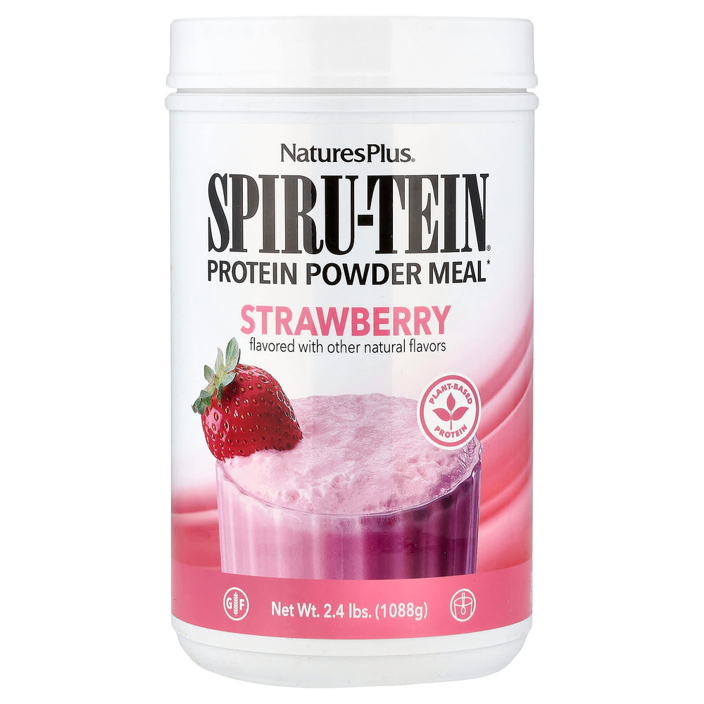 NaturesPlus, Spiru-Tein®, протеиновый порошок, со вкусом клубники, 1088 г (2,4 фунта)
